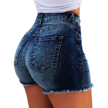 Latest Design Denim Shorts For Women Washed Ripped Jeans Short Women Short Jeans For Girls