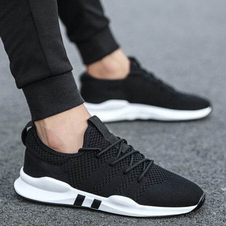 Original High Quality Pure Color Fashion Sneakers Reflective Genuine Leather Men Sport Shoes Hombre