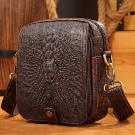 New arrival genuine leather mini cross body shoulder bag men side bag