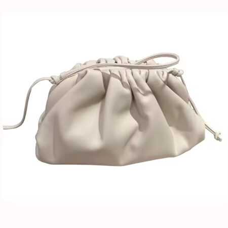 2023 Genuine Leather Pleated pattern clutch bag Top grade cowhide handbag single shoulder bag