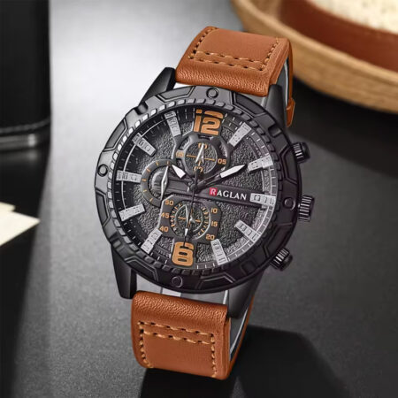 Top Brand Men’s Leather Strap Watch